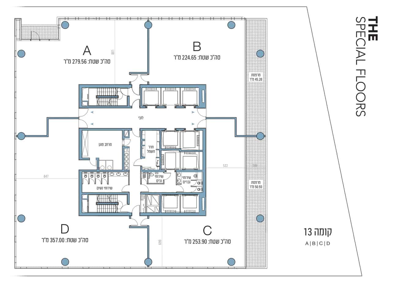 משרדים למכירה במגדל אקרו – לב המסחר של תל אביב