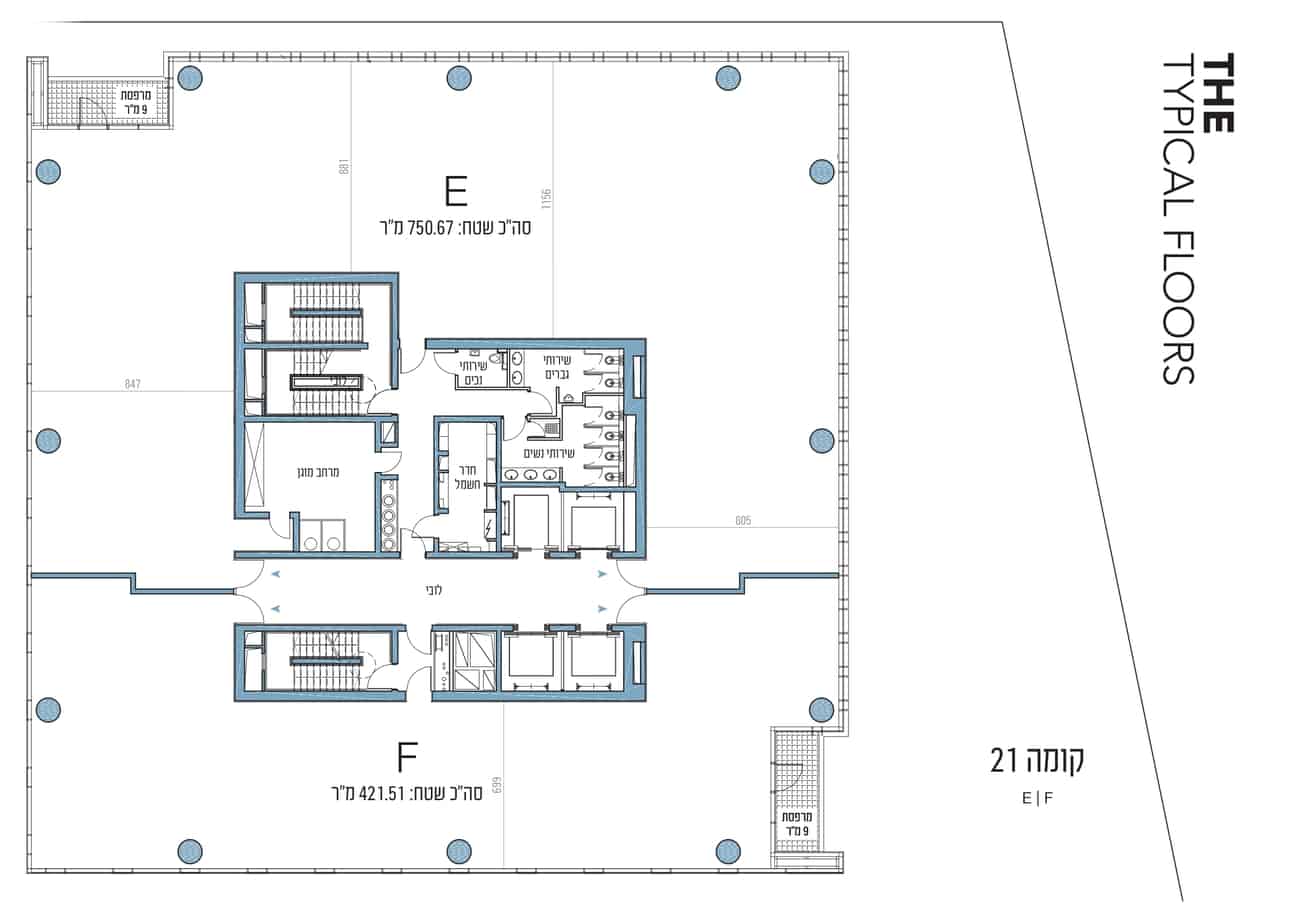 משרדים למכירה במגדל אקרו – לב המסחר של תל אביב
