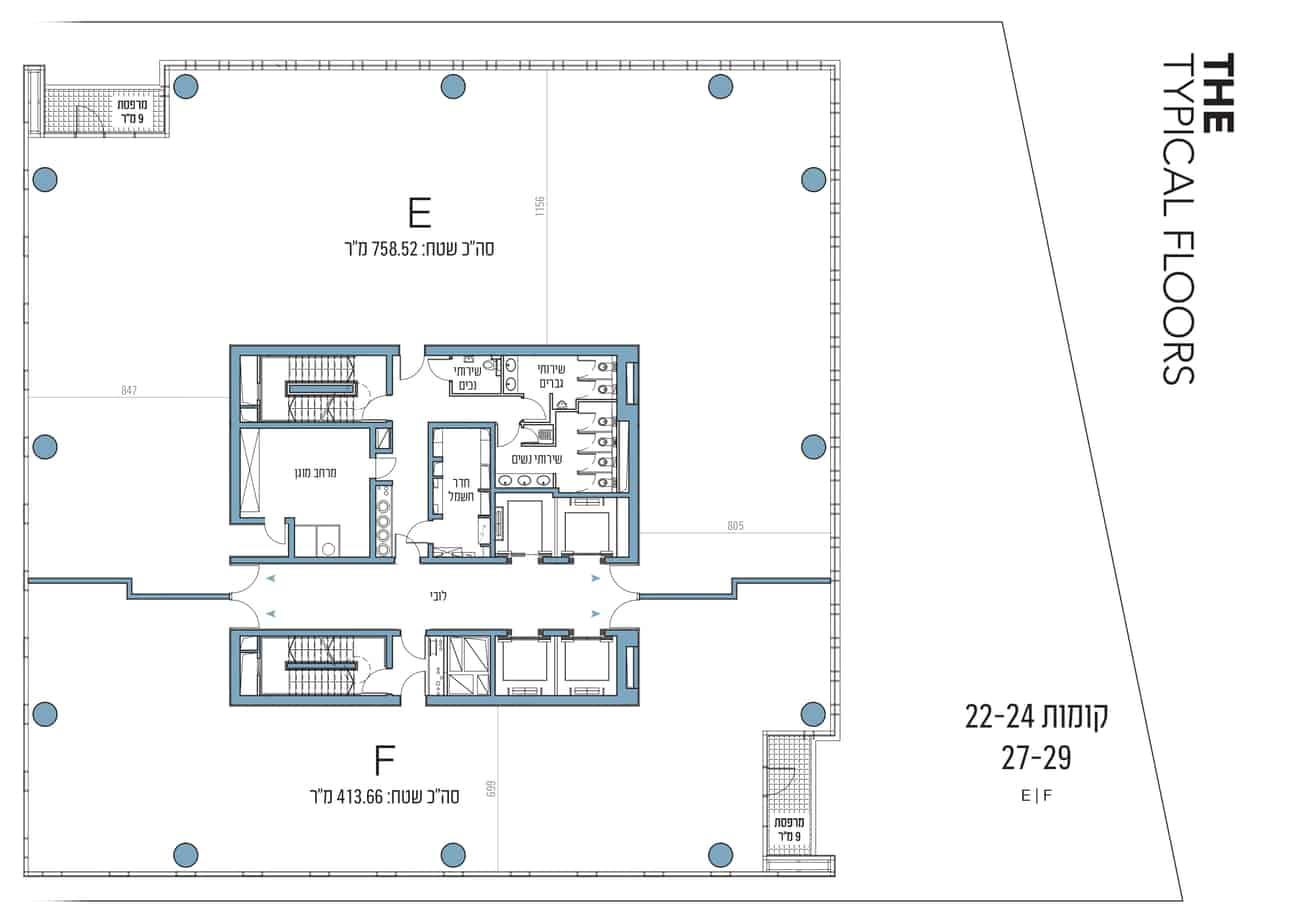 משרדים למכירה במגדל אקרו – לב המסחר של תל אביב