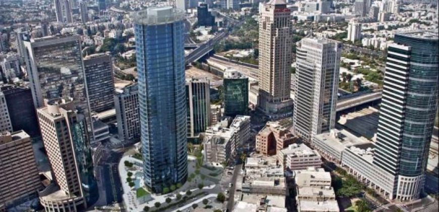 משרדים אחרונים במגדל ספיר לכיוון מערב