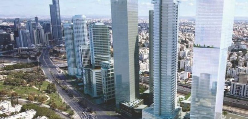 במגדל מידטאון, תל אביב למכירה בקומה גבוהה לים!