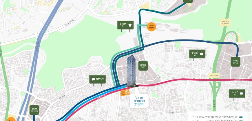 לקנייה במגדל הכשרת היישוב, קומות פנטהאוז עם נוף פנורמי