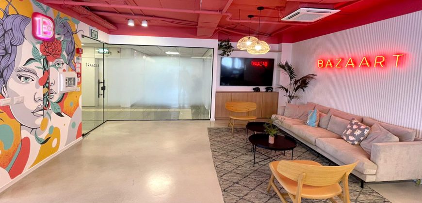 להשכרה בבנין בוטיק סמוך לרכבת השלום בתל אביב, משרד בגודל 350 מ"ר